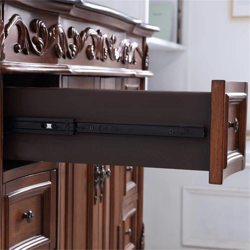 Elegant Decor Oakland 48" Single Marble Top Bathroom Vanity in Teak - Picture 15 of 18