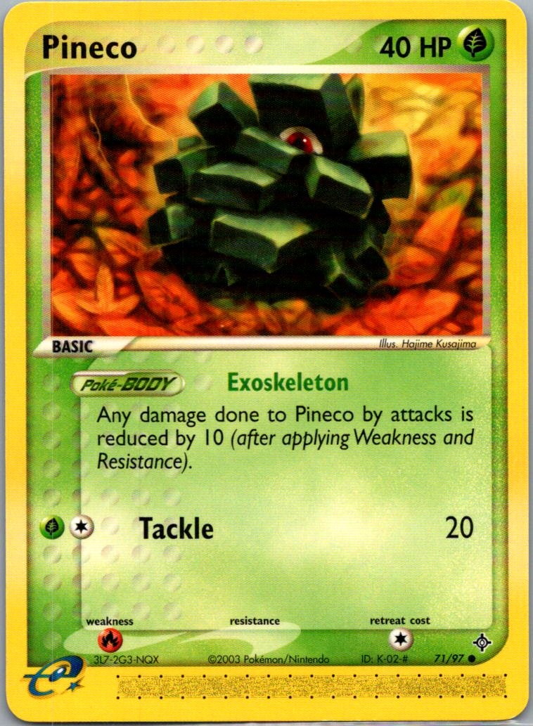 Pineco 71/97 Common Dragon Pokemon Lightly Played