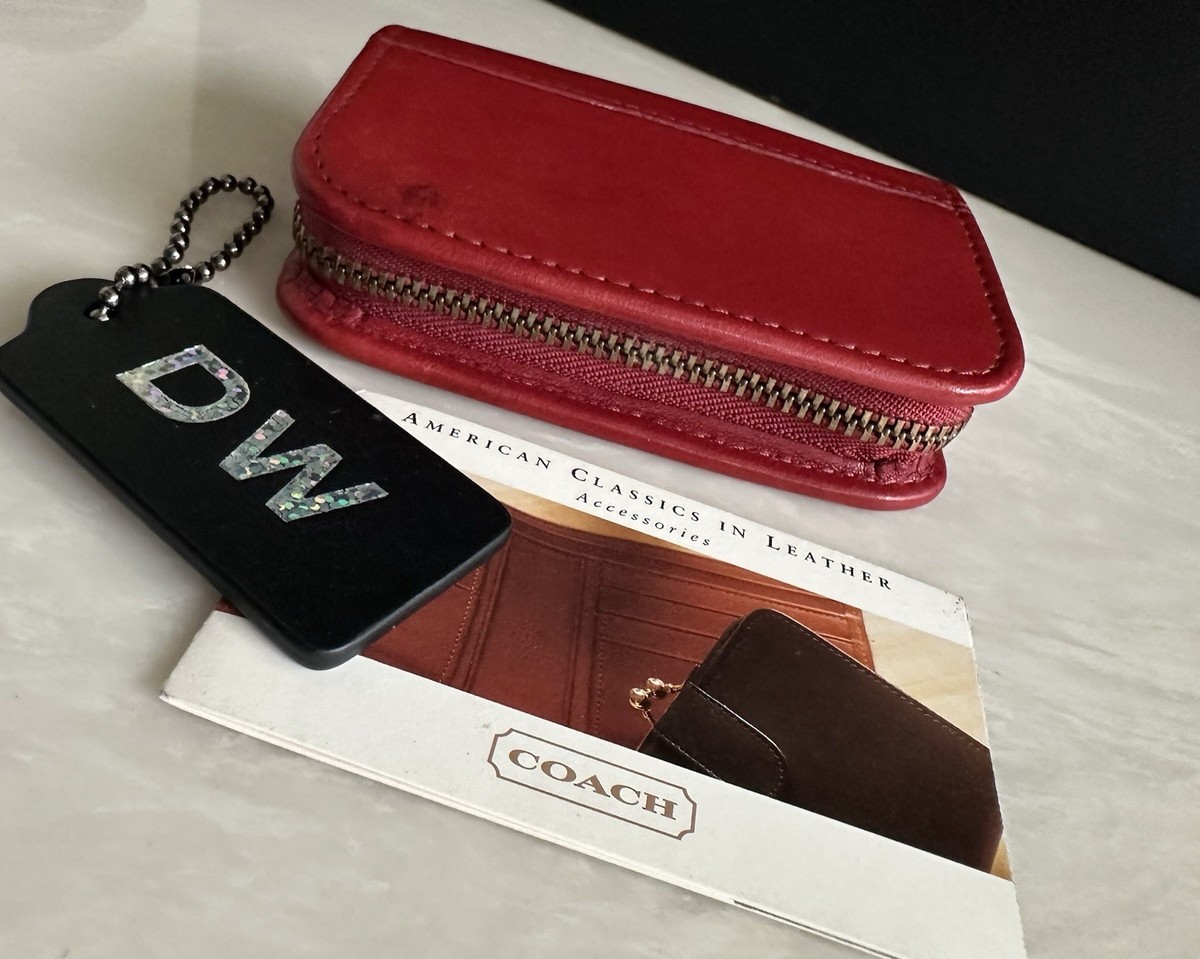 小物 OLD COACH Folding wallet leather red Vintage Red Coach Leather Wallet - Etsy