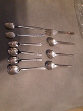 Vintage 10 PC BABY CHILDREN TODDLER SILVERWARE FLATWARE 9 Spoons 1 Fork