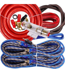 Complete 4 Channels 2500W 4 Gauge Amplifier Installation Wiring Kit Amp