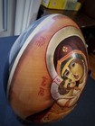 Vintage Russian Wooden Hand Painted Egg Virgin & Child Jesus Signed — photo 8