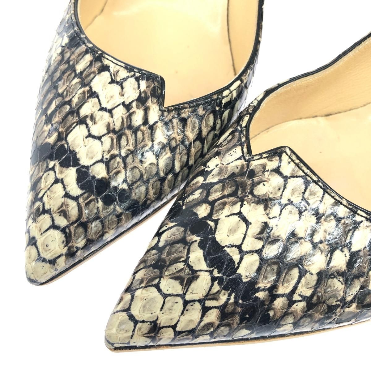 JIMMY CHOO Python Embossed Pumps EU35/US5 Brown W… - image 7