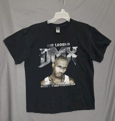 DMX Tribute Graphic Tee Earl Simmons Memorial Shirt Black Faded Grunge Style L