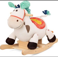 B. Toys Rodeo Rocker Spotty Large Plush Ride On Comfy Seat Hardwood Ro
