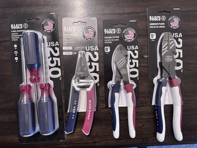 Klein Tools 250th USA Anniversary ENTIRE 6 piece Tool Set, Red White and blue