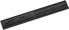 1x 5.0L Coyote Emblem Matte Black 3D Badge V8 Engine Trunk Sticker Mustang F150