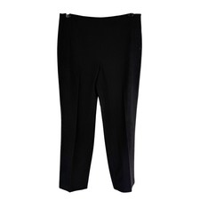 Talbots Dress Pants Womens Size 10P Black Classic Side Zip Slim Fit Washable