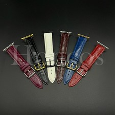 Leather Lizard Band Strap For Apple Watch 10 9 8 7 iWatch Sports Series 38-49 MM