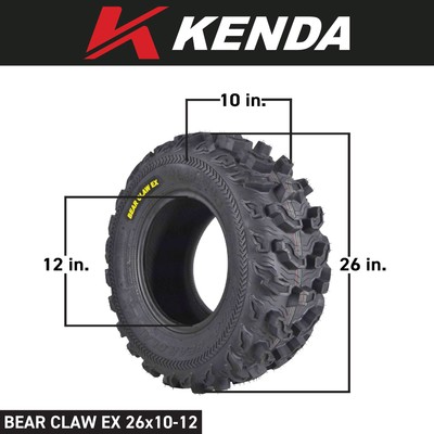 Kenda Bearclaw EX K573 - 26x10-12 Front & 26x12-12 Rear ATV/UTV