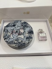 Dior Round Zip-Around Travel Jewelry Box + Miss Dior Perfume Set w/ Original Bag