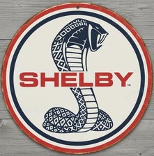Ford Shelby 8 Diameter Vintage Novelty Metal Sign Made In Usa Ford Shelby 8 Diameter Vintage Novelty Metal Sign Made In Usa