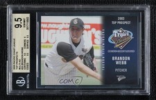 2003 MultiAd Sports Pacific Coast League Top Prospects Brandon Webb BGS 9.5 0q3
