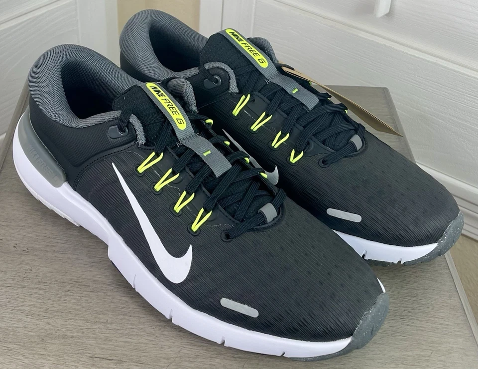 Туфли для гольфа Nike Free Golf NN черные/железные серые/белые - FN0332-001 - мужские 12 - новые с ценниками - Изображение 2 из 4