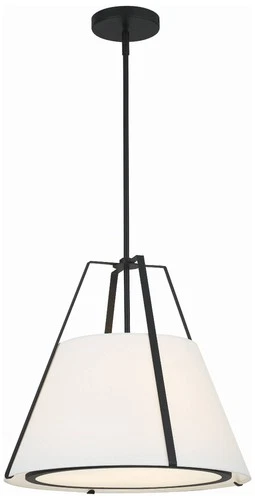 Crystorama Fulton 20" Wide Black Metal Pendant Light - Picture 2 of 10