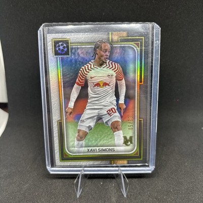 Xavi Simons 2023-24 Topps Museum Collection UEFA Champions League Gold /50