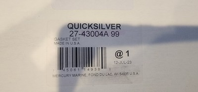 NEW OEM Mercury Quicksilver Gasket Set 27-43004A99 NIB