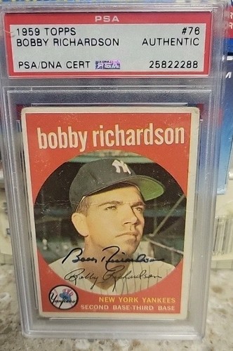 1959 Topps Bobby Richardson #76 card