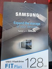 BRAND NEW Samsung Bar Plus 128Gb USB 3.1 Flash Drive Titan Gray 300MB/s