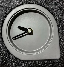 Concrete Grey Desk/Table Clock, Battery Operated. NEW/Open Box