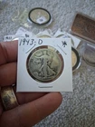 1943-D 50C Walking Liberty Half Dollar Below Melt Price.  Combined Shipping
