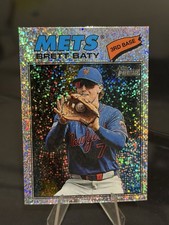 2026 Topps Heritage #19 Brett Baty Chrome Silver Sparkle Border