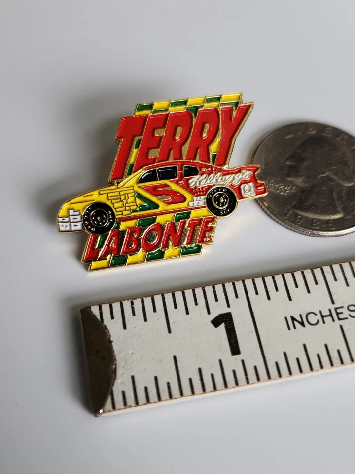 Terry LaBonte Hat Jacket Lapel Pin #5 Kellog's Texas Terry The Iceman NASCAR Cup - Image 3 of 4