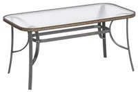 Merxx Gartentisch Tisch Eckig Roma, 150 X 80 Cm Anthrazit/Schoko Sicherheitsglas