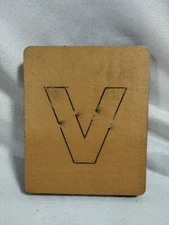 Letter V 4" Accu-Cut Accucut Ellison Educational Wooden Dies 5x6 Arts & Crafts