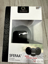 Quikcell SFERAA Bluetooth Portable Speaker Flips Open To Speaker Stand black