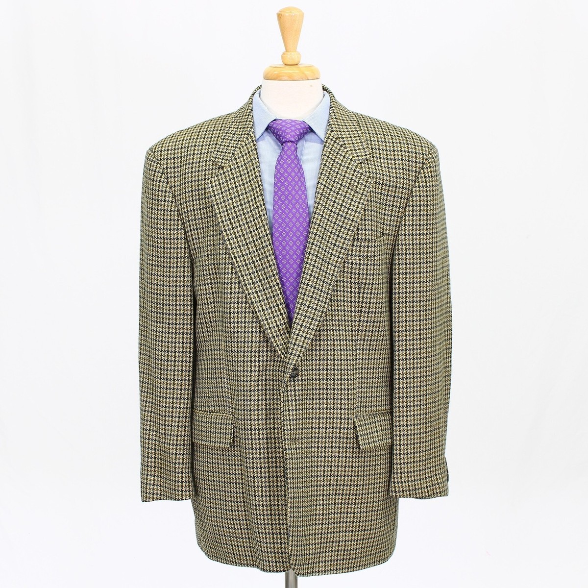 BOSS HUGO BOSS ツイードジャケット ハンガー付き イエロー Hugo Boss 44R Beige Sport Coat Blazer Jacket HT 2B Wool | eBay