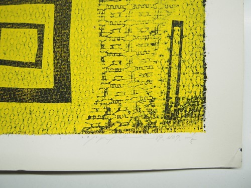 Kagoshima Ippei Siebdruck Blockdruck 1969 Nr.7 ED 1/5 signiert - Bild 2 von 7