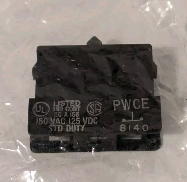NEW HONEYWELL MICRO SWITCH PWCE 8140 CONTACT BLOCK 1NC 150VAC, 125VDC