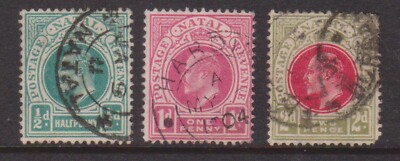 (F270-70) 1903 Natal mix of 3stamps 1/2d, 1d & 2d Edward VII (BT) 