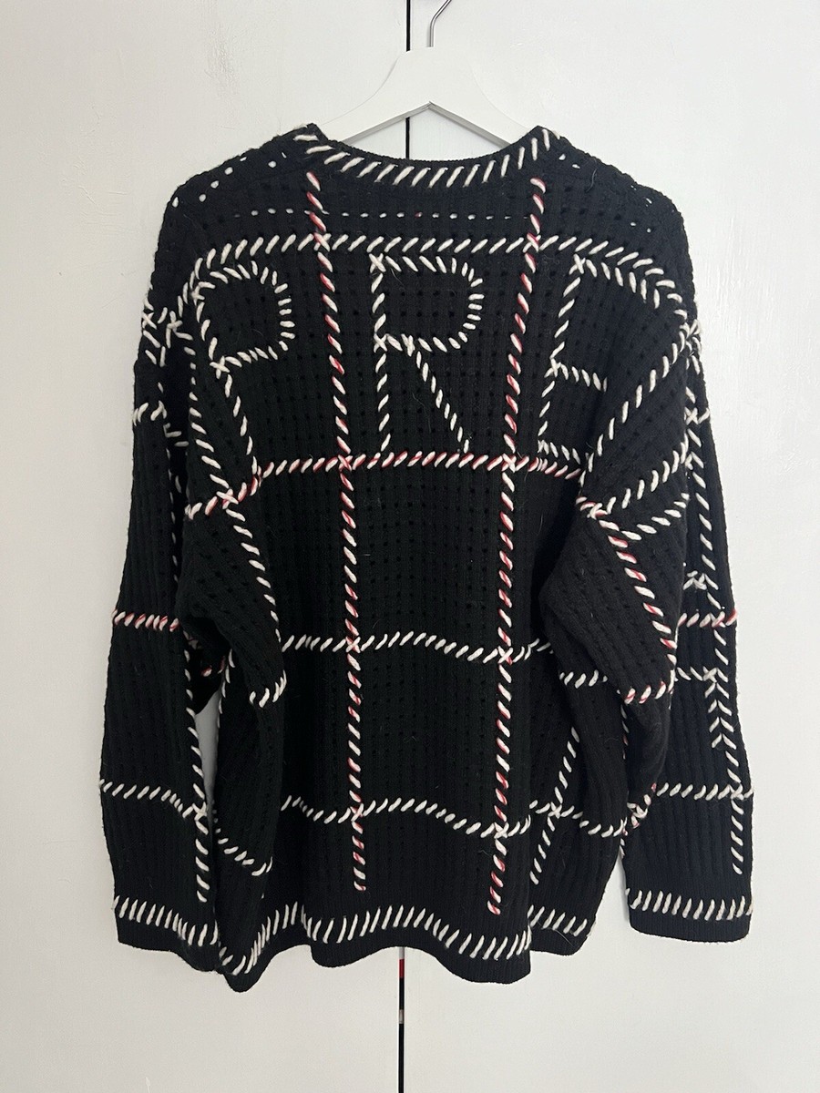 SUPREME Quilt Stitch NWT!! Sweater Black SS23 Mens Size