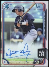 2015 Bowman Chrome 1st Wilkerman Garcia Auto Refractor Yankees 051/499 #BCAP-WG