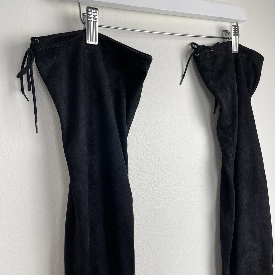 Botas Free People para mujer 37 negras sobre la rodilla gamuza calcetín muslo tacón alto Foto 4 de 4