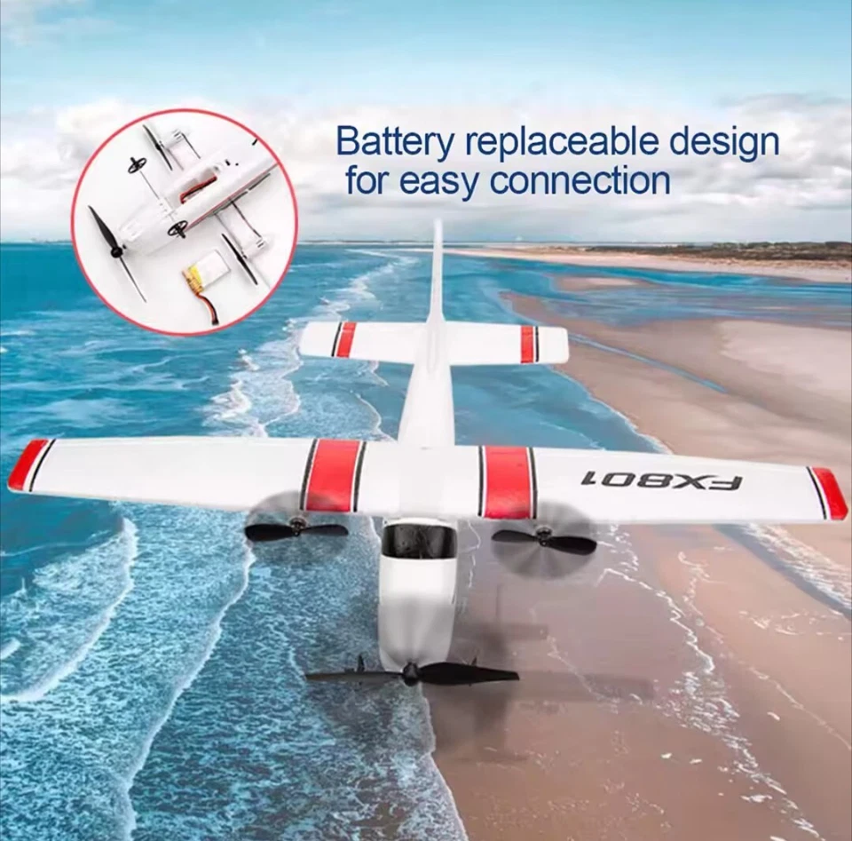 FX801 Airplane 2.4GHz 2CH RC Airplane Aircraft Outdoor Flight UK - Image 4 of 4