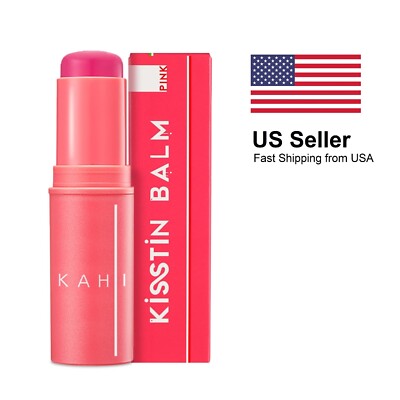 KAHI Kisstin Balm Pink - Skin-Refining Face Balm Moisturizer & Makeup Stick |...