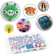 1100PCS Wiggle Googly Eyes Self Adhesive Wiggle Eyes Assorted Sizes Craft