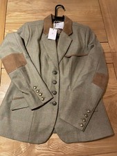 Luxury Equipment Apparel Tweed Ladies Shooting Blazer Jacket Size 12 | Rrp $495