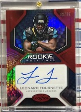 2017 CERTIFIED LEONARD FOURNETTE, #25, AUTO, ROOKIE ROLL CALL RED MIRROR #02/25