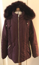 Women's  3/4  Quilted Jacket With Removable Hood By Intl D.e.t.a.i.l.s,  Size Xl
