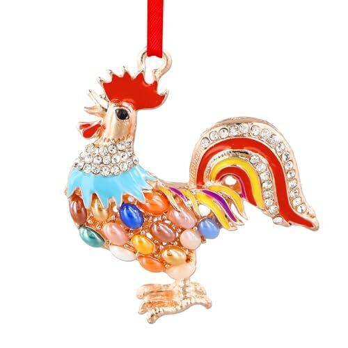 Chicken Christmas Ornaments - Metal Chicken Ornaments for Christmas Stylea - Picture 8 of 8