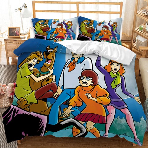 3D Scooby-Doo Quilt Duvet Set Bedding Set Pillowcase Single Double Queen Gift