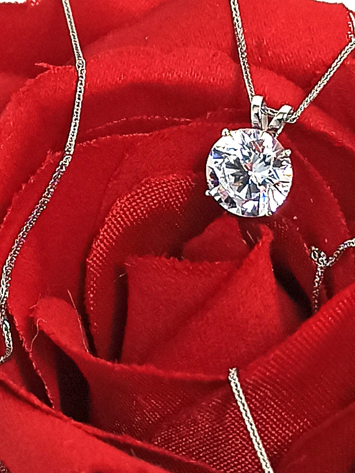 1.5 carat Fine Designr Jewelry Solid 18k White Gold Solitaire Diamond