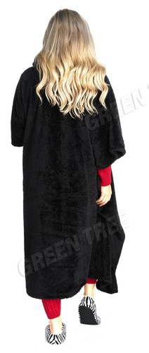 Ladies men Unisex Warm Soft Fleece TV Cuddle Blanket Hoodie Snuggle Jumper Plus - Picture 14 of 36