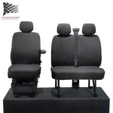 Renault Master Ze Front Seat Covers Tailored (2018-2024) Black 668