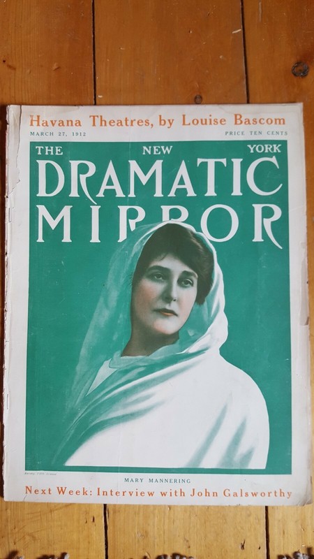 Rare Mar 27, 1912 New York Dramatic Mirror with Mary Mannering cover