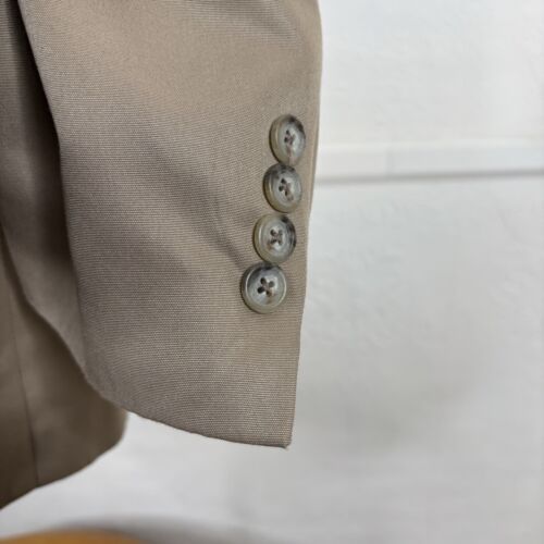 Norm Thompson Blazer Jacket Mens 44R Solid Beige Khaki - Picture 4 of 13